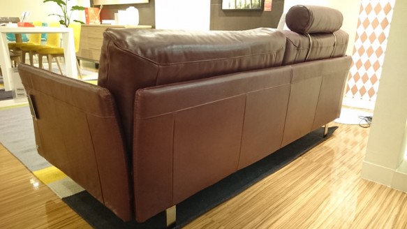 Natuzzi sofa Tenore 088 2.5P 本革 背面 アーム 斜め