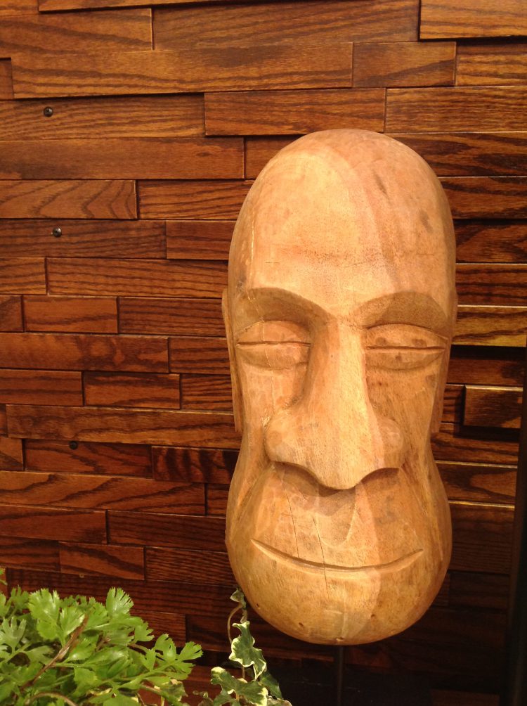 顔　KARE　インテリア　仏　祖父　木　木材　木彫り　サル　雑貨　置物　装飾
